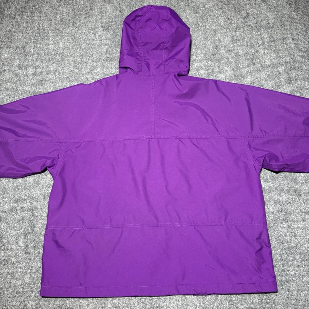 Vintage Eddie Bauer Jacket Mens XL Purple Teal Gore-Tex Hooded Rain Coat 90s - Picture 12 of 12